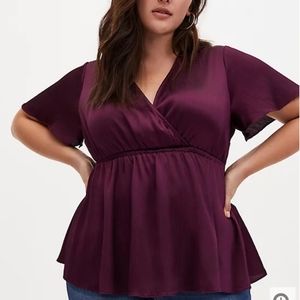 Purple, blouse, size 4 Torrid NWT